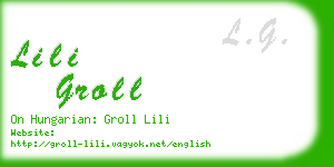 lili groll business card
